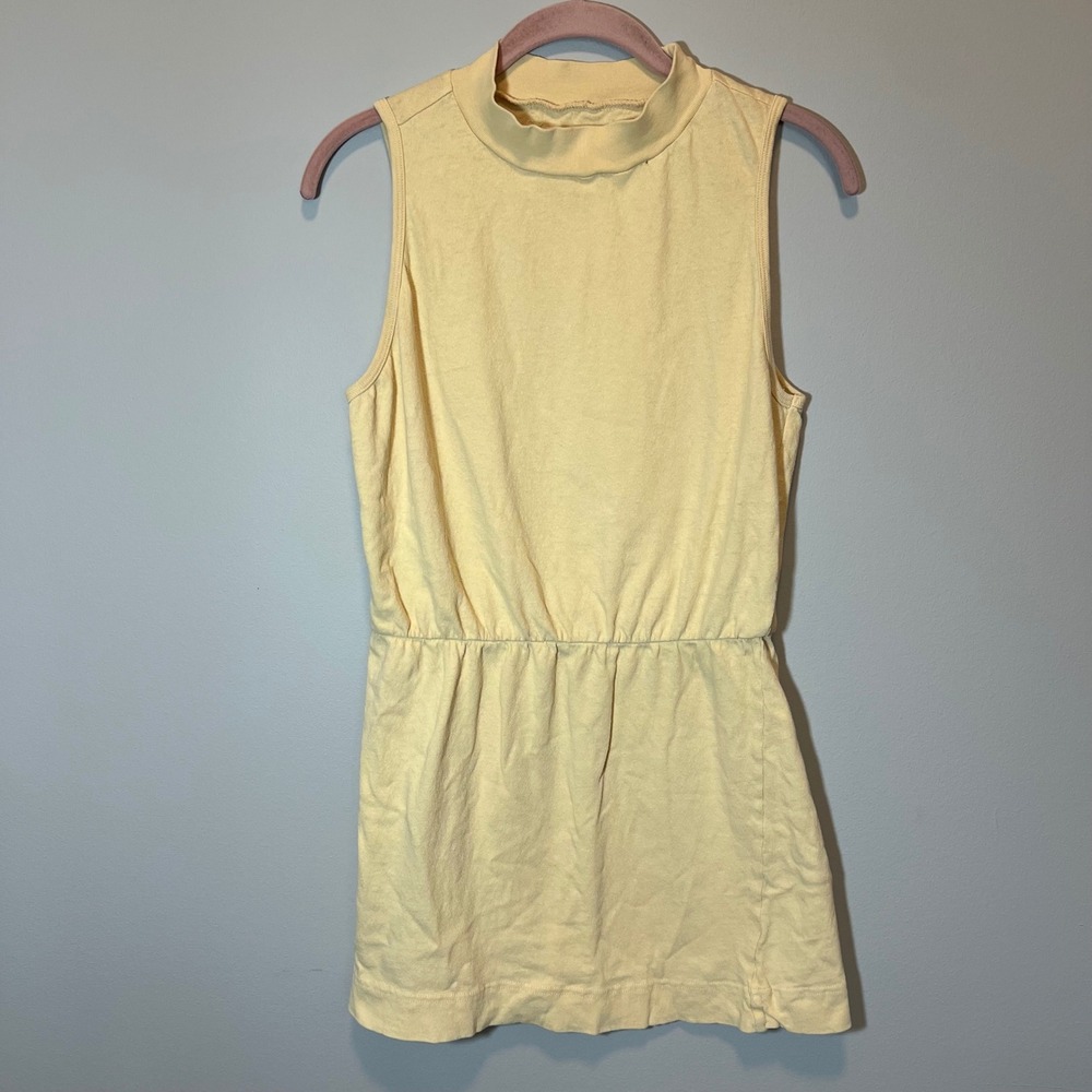 Free People FP Beach Mock Neck Butter Yellow Mini Dress Small Coverup‎
